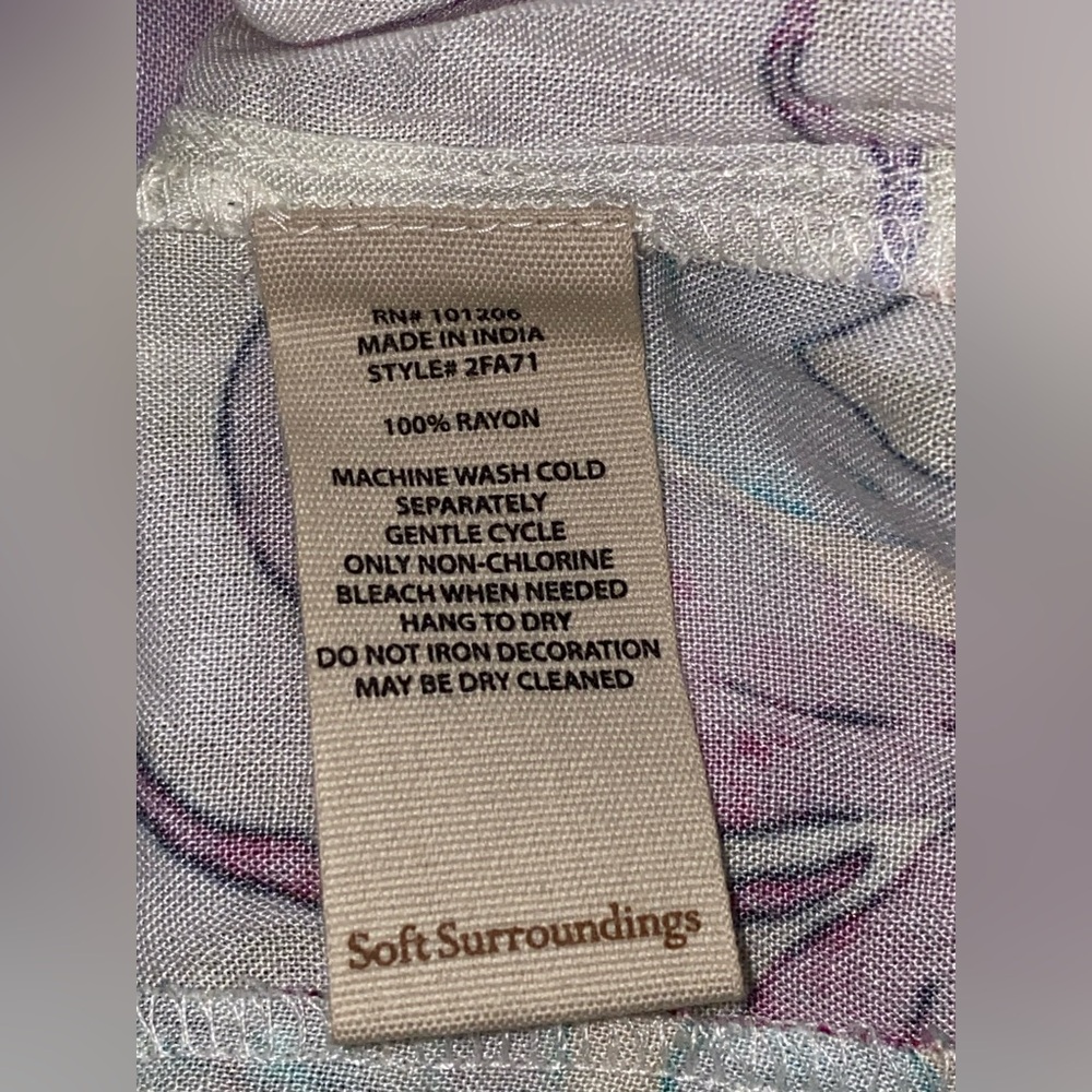 Soft Surroundings Flourish Watercolor Floral Maxi Dress Size L Large - Picture 16 of 16